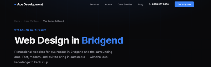 Web Design Bridgend – Fast, Modern Websites