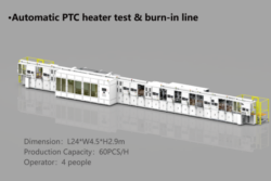 Automatic PTC heater test & burn-in line
