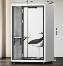 Portable Soundproof Booths with Double-Layer Glass Soundproof Pods