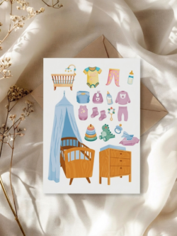 Digital Invitation card for baby registry party