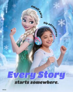 MYANT Disney Frozen Kids Bluetooth Headphones | Safe & Fun Audio Adventure for Kids