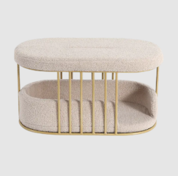 Gold Metal Frame Pet Den ﻿