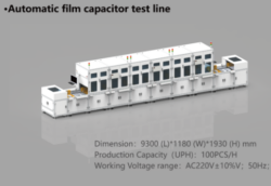 Automatic film capacitor test line