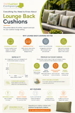 Custom Lounge Back Cushions NZ for Stylish and Comfortable Outdoor Seating