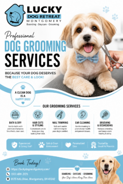 Dog Grooming Services at Lucky Dog Retreat Montgomery