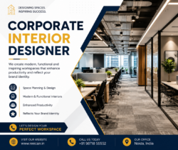 Corporate Interior Designer – Stylish & Functional Office Interiors