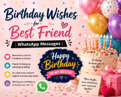 Birthday Wishes for Best Friend to Send on WhatsApp