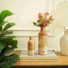 Heritage Charm Wooden Flower Vase