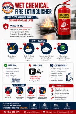 Wet Chemical Fire Extinguisher for Commercial Kitchens