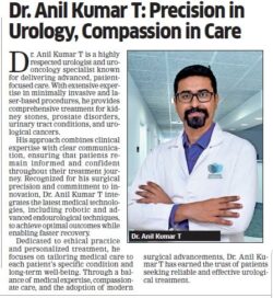 Honored Dr. Anil Kumar, Best Urologist In Bengaluru