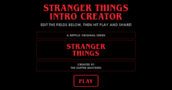 Stranger Things Intro Maker