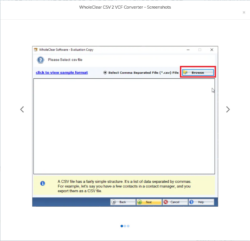 WholeClear CSV to VCF Converter Software