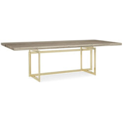Caracole Classic Wish You Were Here Dining Table Whisper of Gold,Gray Sandstone