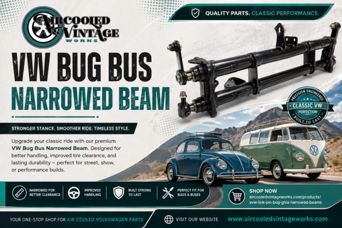 VW Bug Bus Narrowed Beam: Classic Handling and Style.