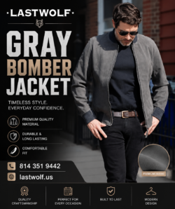 Gray Bomber Jacket
