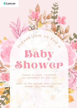 Beautiful and Custom Designs Baby Shower Invitation Card