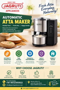 Jagruti Appliances Automatic Atta Maker – Fresh Dough, Zero Effort