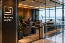 Airport Smoking Lounge with Ventilation Systems