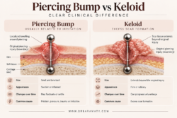 Piercing bump vs keloid